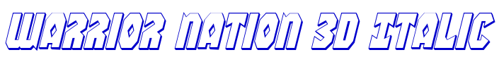 Warrior Nation 3D Italic police de caractère